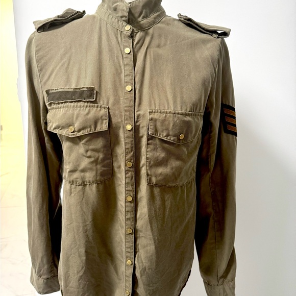 Zadig & Voltaire Tess Military Shirt GUC size M - Picture 3 of 15